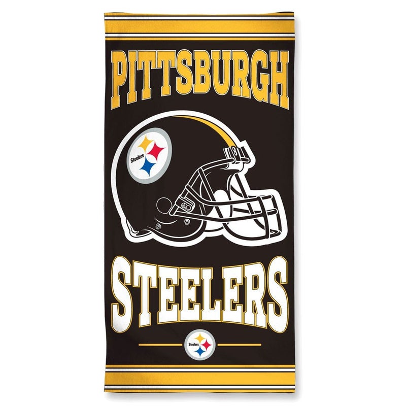 Wincraft NFL Pittsburgh Steelers Fiber Beach Towel, 9lb/30 x 60 - Image 1